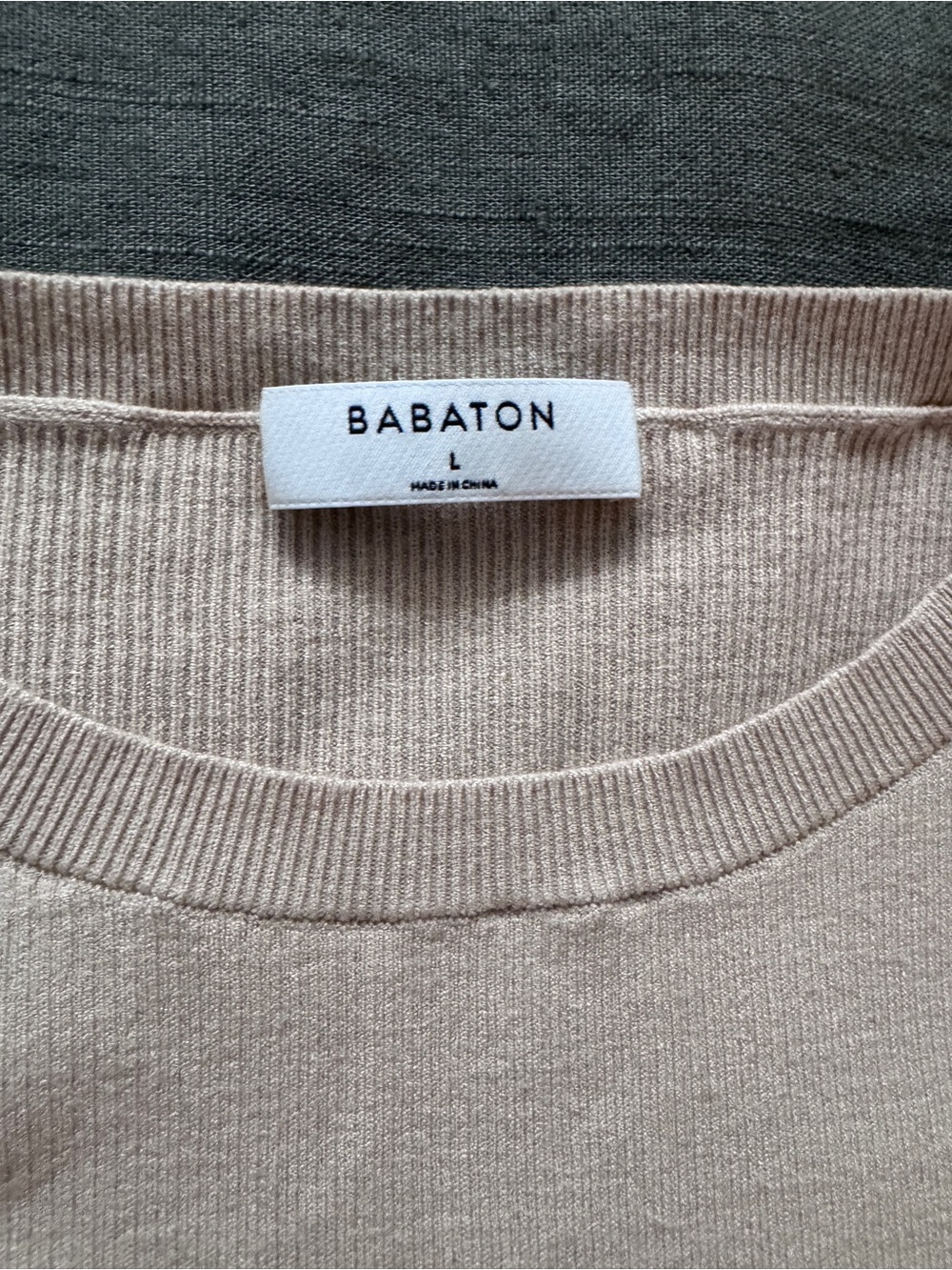 Babaton Striped Ribbed Knit Sweater - Cream & Black, Women’s Large - Picture 2 of 3